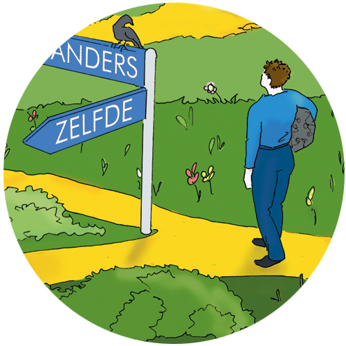 Voor de keuze staan: zelfde of anders.